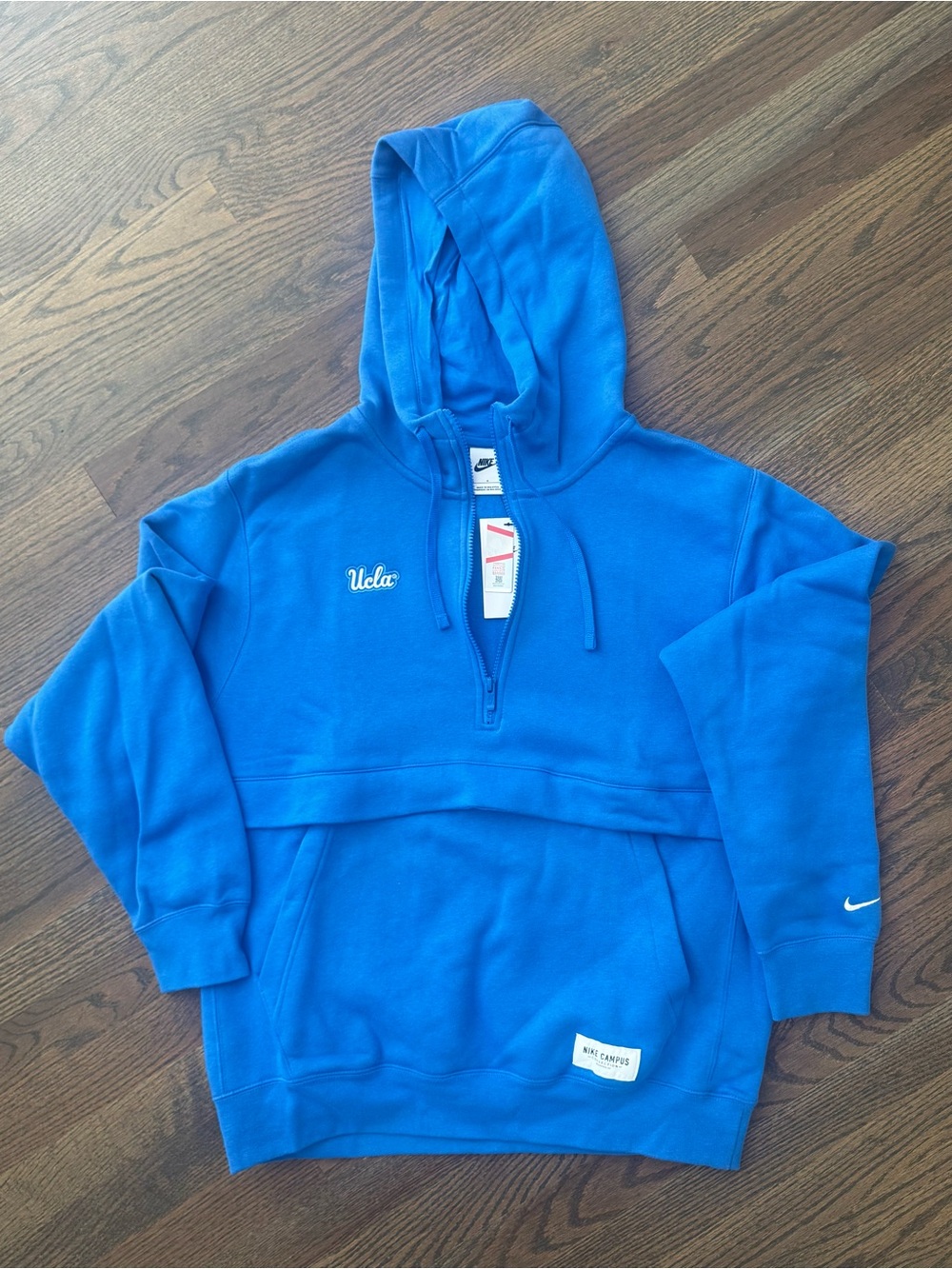 *NWT* Nike Royal Blue UCLA Half-Zip Pullover Hoodie (Size L)